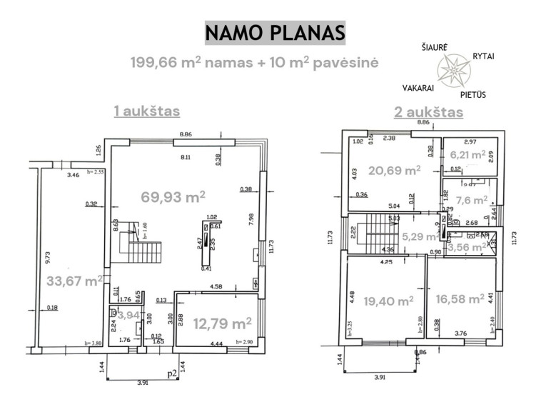 Parduodamas namas Miško g., Antežerių k., Vilniaus r. sav., 200 m2 ploto, 2 aukštai 24