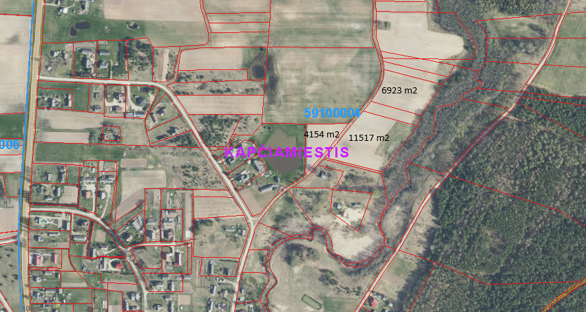 Parduodamas sklypas B. Ančios g., Kapčiamiesčio mstl., Lazdijų r. sav., 226.04 a ploto 2