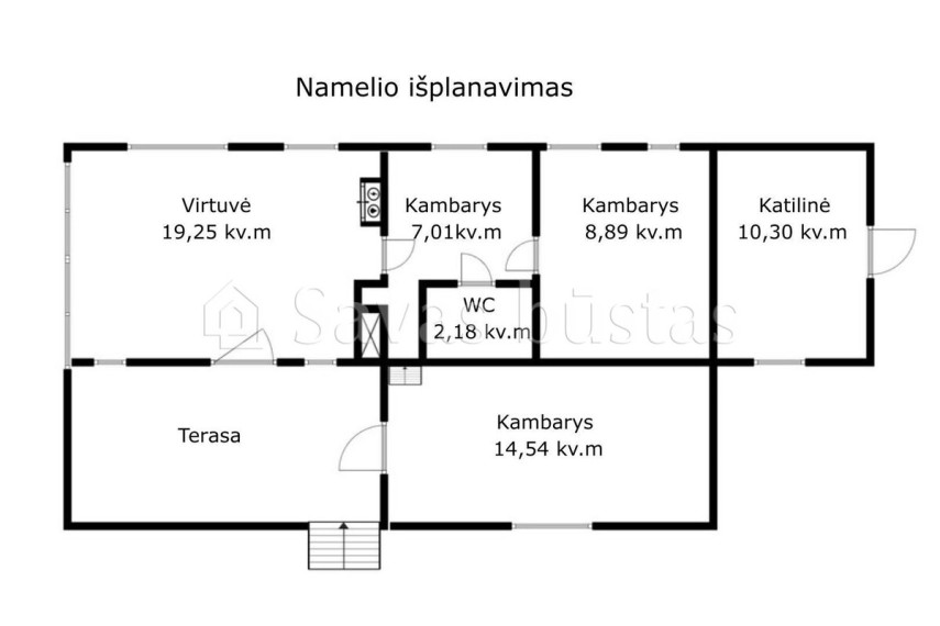 Parduodamas namas Baltijos aklg., Kiauleikių k., Kretingos r. sav., 63.61 m2 ploto, 1 aukštai 22
