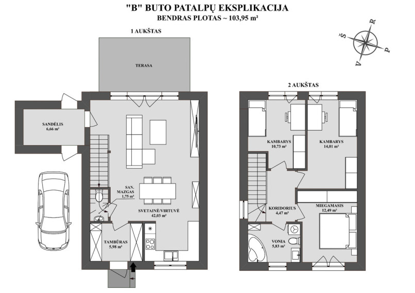 Parduodamas namas Kruopiškių g., Vilniaus m., Vilniaus m. sav., 103.96 m2 ploto, 2 aukštai 8