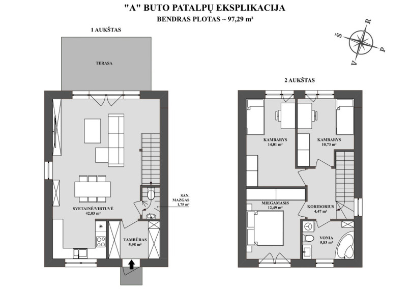 Parduodamas namas Kruopiškių g., Vilniaus m., Vilniaus m. sav., 97.29 m2 ploto, 2 aukštai 8