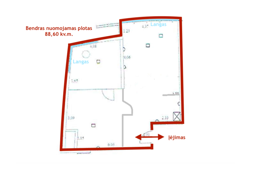 Nuomojamos patalpos Lvivo g., Šnipiškės, Vilniaus m., Vilniaus m. sav., 88.60 m² ploto 7