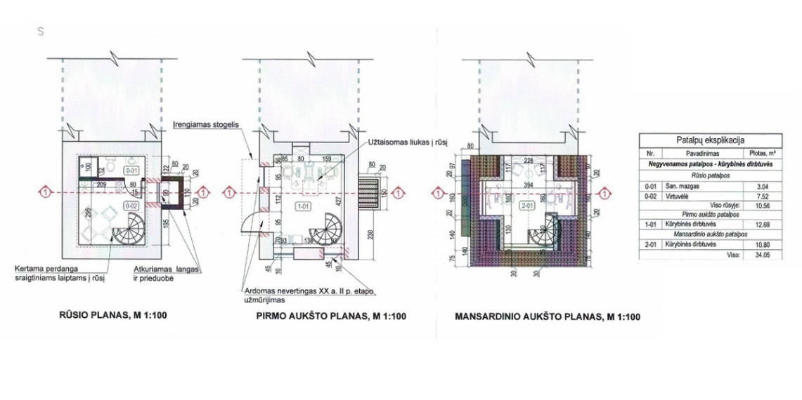 Parduodamos administracinės patalpos Labdarių g., Vilniaus m., Vilniaus m. sav., 35 m2 ploto 11