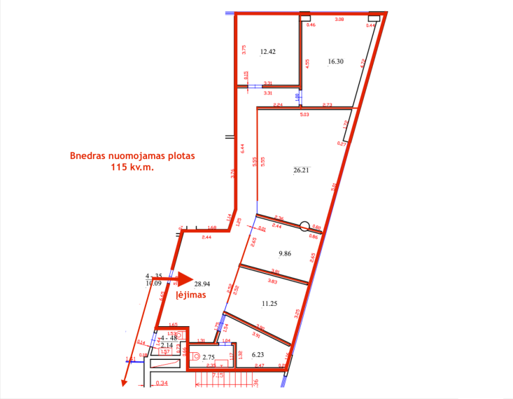 Nuomojamos patalpos Ukmergės g., Fabijoniškės, Vilniaus m., Vilniaus m. sav., 113.96 m² ploto 8