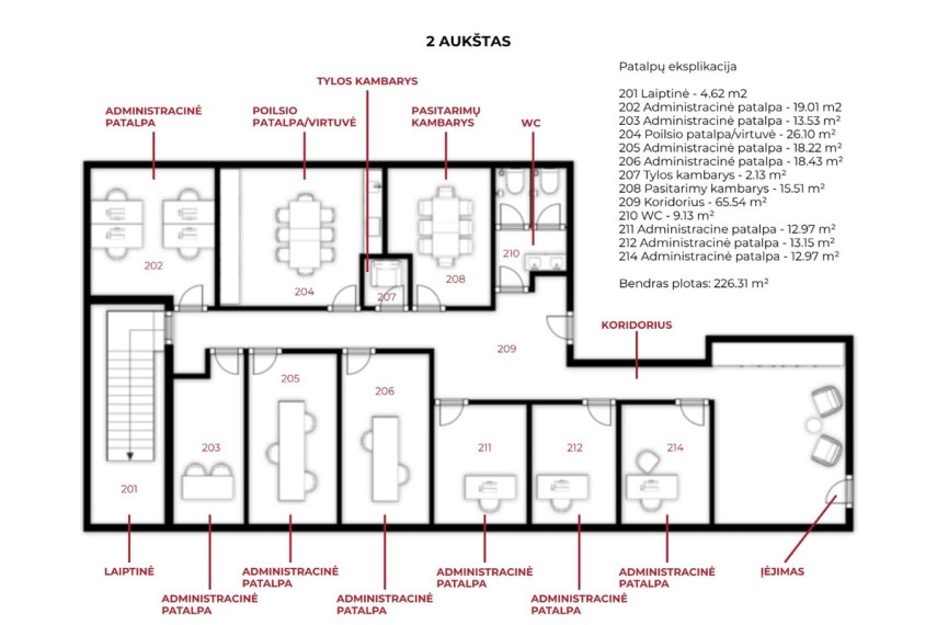 Nuomojamos administracinės, paslaugų, prekybos, sandėliavimo patalpos Ukmergės g., Klevinės k., Vilniaus r. sav., 314.34 m2 ploto 30