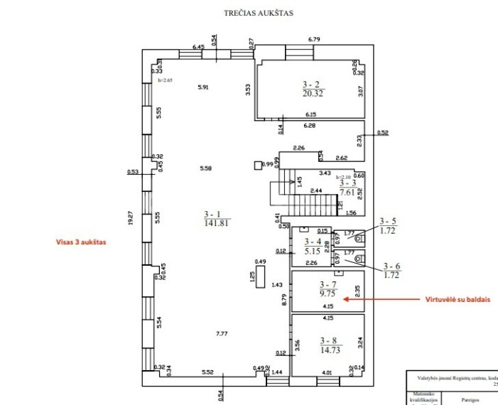 Nuomojamos  patalpos Kuršių g., Naujininkai, Vilniaus m., Vilniaus m. sav., 38 m2 ploto 16