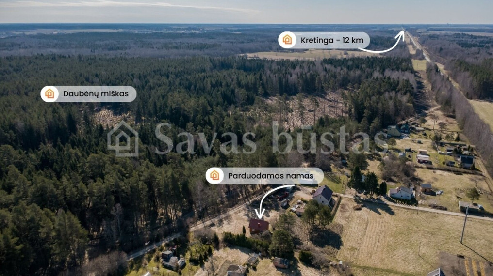Parduodamas namas Miško g., Daubėnų k., Kretingos r. sav., 66.39 m2 ploto, 2 aukštai 16