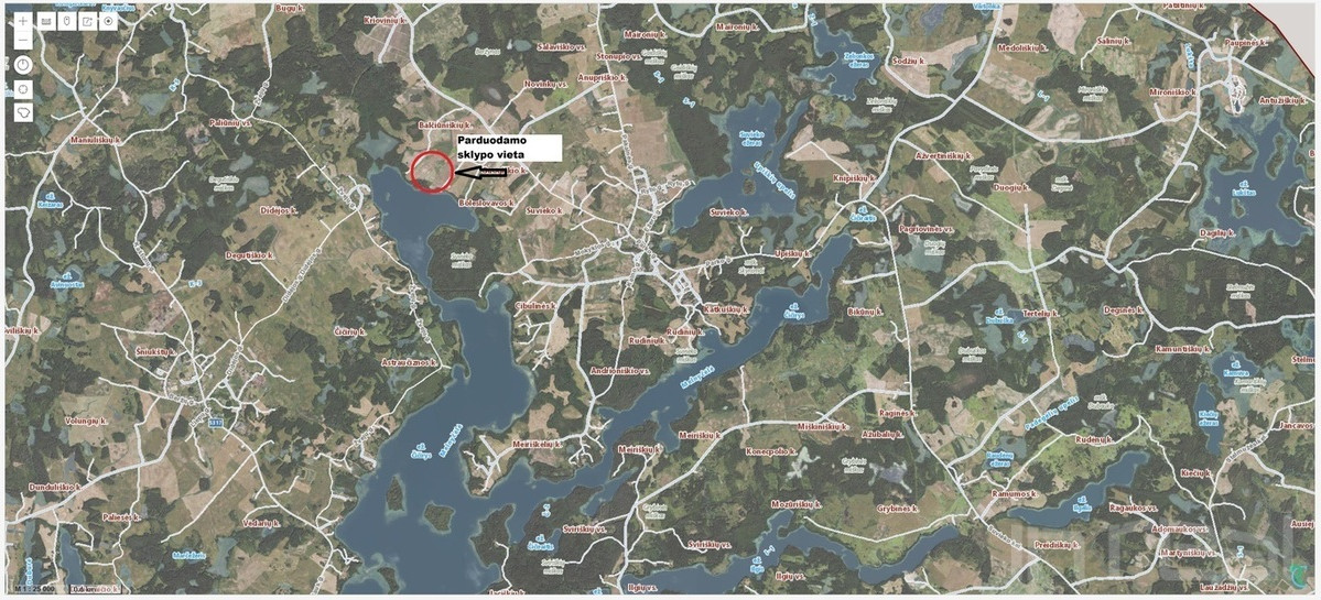 Parduodamas 5,04 ha sklypas Zarasų raj., Balčiūniškių k., prie didžiulio Čičirio ežero 6
