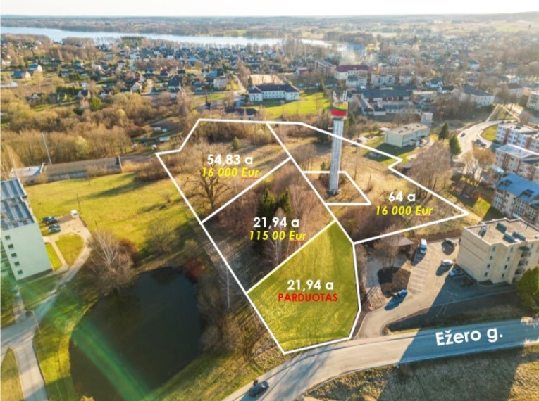 Parduodamas  sklypas Ežero g., Daugų m., Alytaus r. sav., 21.94 a ploto 2