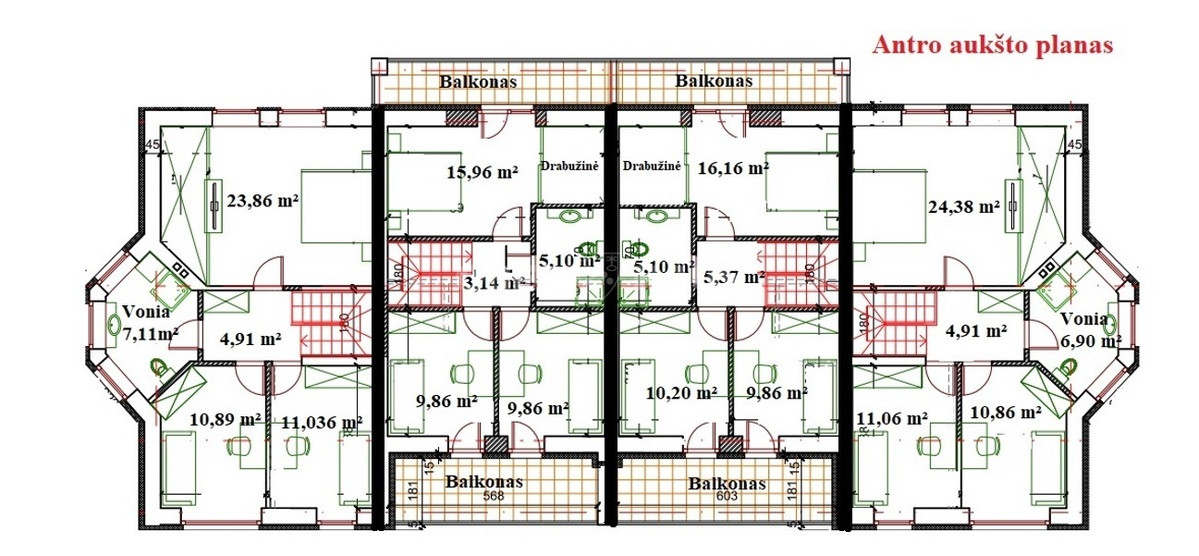 Parduodamas butas Velžio kel., Žemaičiai, Panevėžio m., Panevėžio m. sav., 95.98 m2 ploto, 4 kambariai 12