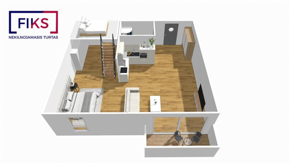 Parduodamas butas Studentų g., Kauno m., Kauno m. sav., 42.27 m² ploto 1 kambarys 28