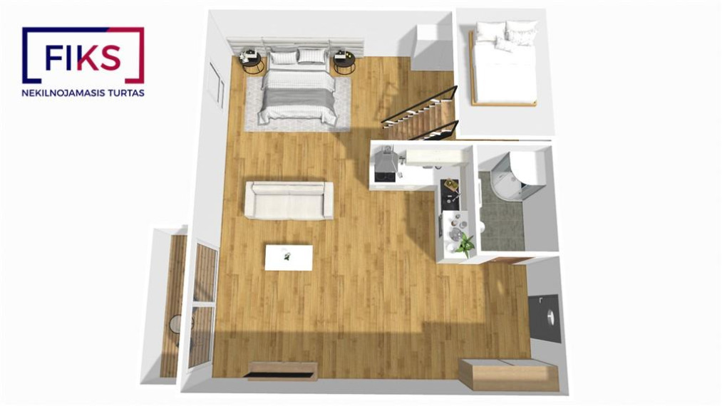 Parduodamas butas Studentų g., Kauno m., Kauno m. sav., 42.27 m² ploto 1 kambarys 29