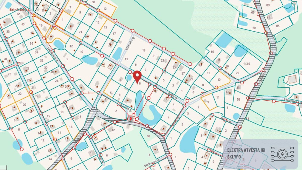 Parduodamas  sklypas Gėlių g., Brinkiškių k., Vilniaus r. sav., 7.8 a ploto 8