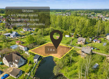 Parduodamas sklypas Gėlių g., Brinkiškių k., Vilniaus r. sav., 7.8 a ploto Parduodamas sklypas Gėlių g., Brinkiškių k., Vilniaus r. sav., 7.8 a ploto
