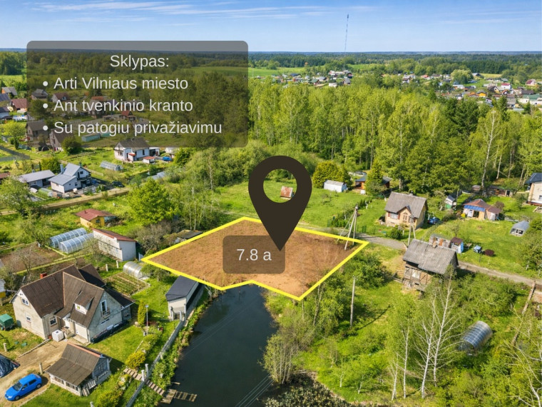Parduodamas  sklypas Gėlių g., Brinkiškių k., Vilniaus r. sav., 7.8 a ploto 1