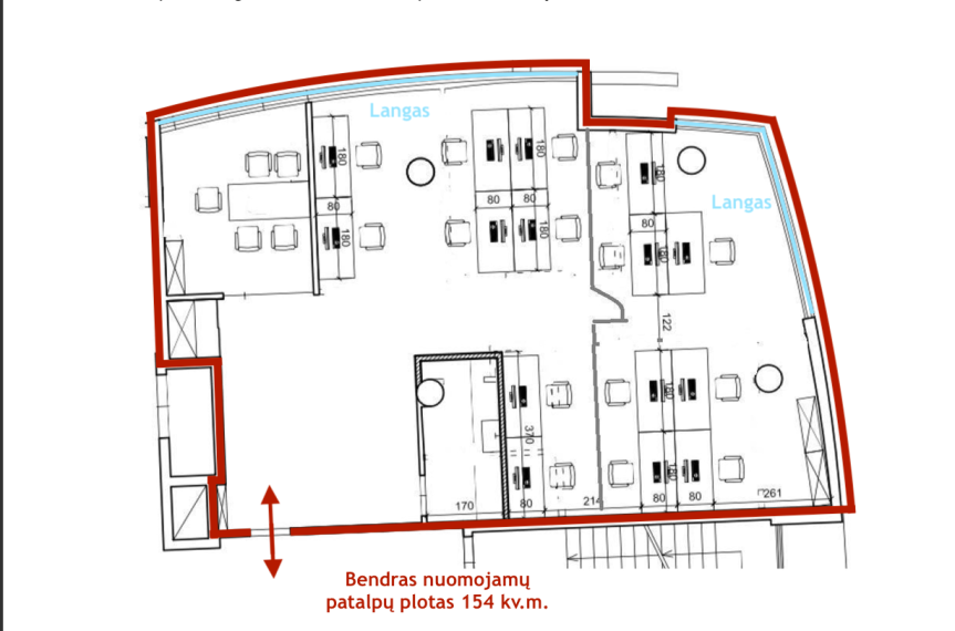 Nuomojamos patalpos Lvivo g., Šnipiškės, Vilniaus m., Vilniaus m. sav., 154.00 m² ploto 13