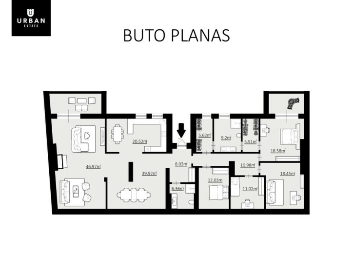 Parduodamas butas Tauro g., Senamiestyje, Vilniuje, 207.19 kv.m ploto 19