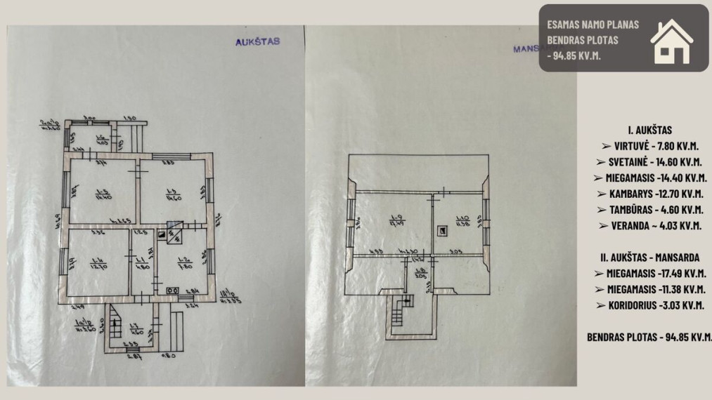 Parduodamas namas Taikos g., Ukmergės m., Ukmergės r. sav., 94.85 m2 ploto, 2 aukštai 8