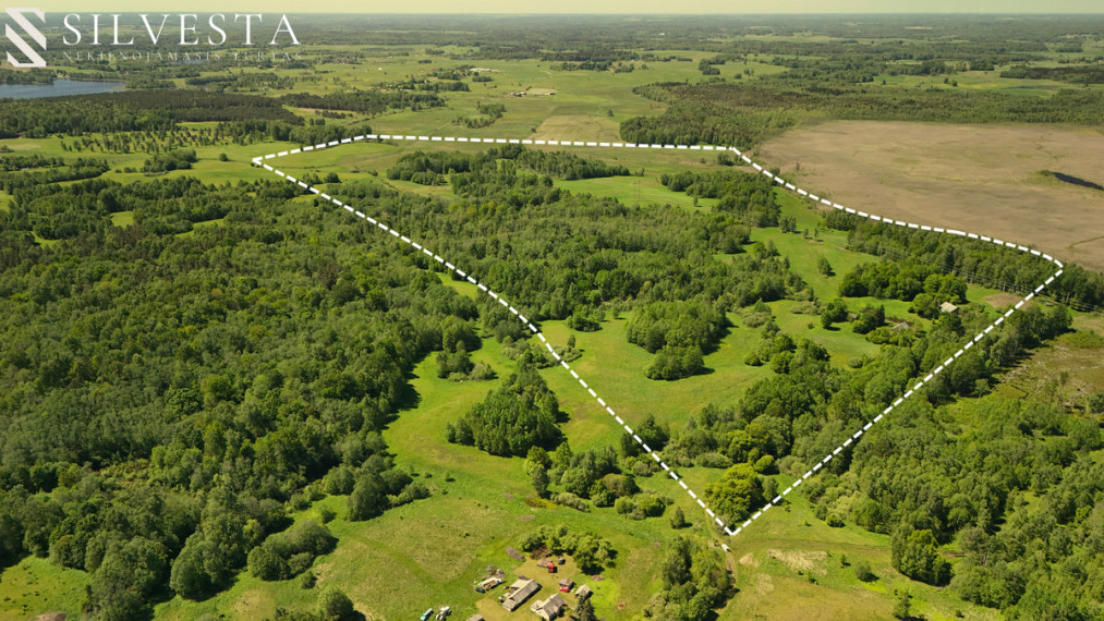 Parduodamas sklypas Janušiškių k., 5802 a ploto, su mėdiniu namuku. 1