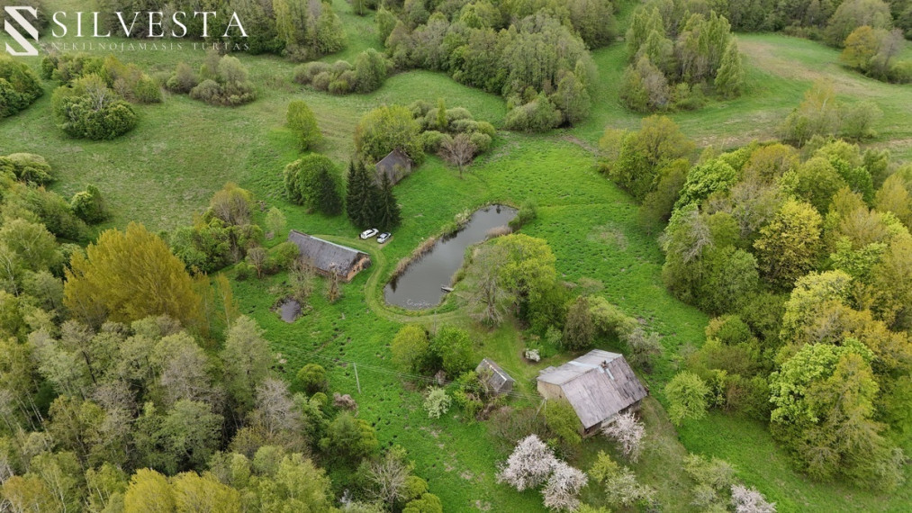 Parduodamas sklypas Janušiškių k., 5802 a ploto, su mėdiniu namuku. 2