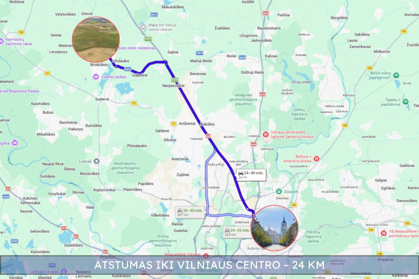 Parduodamas  sklypas Tintiniškių k., Vilniaus r. sav., 419 a ploto 17
