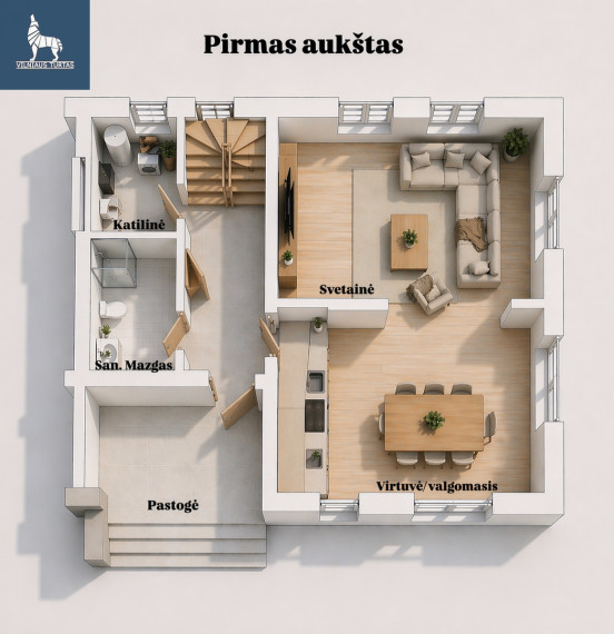 Parduodamas namas Aukštoji g., Karklėnų k., Vilniaus r. sav., 177.51 m2 ploto, 2 aukštai 17