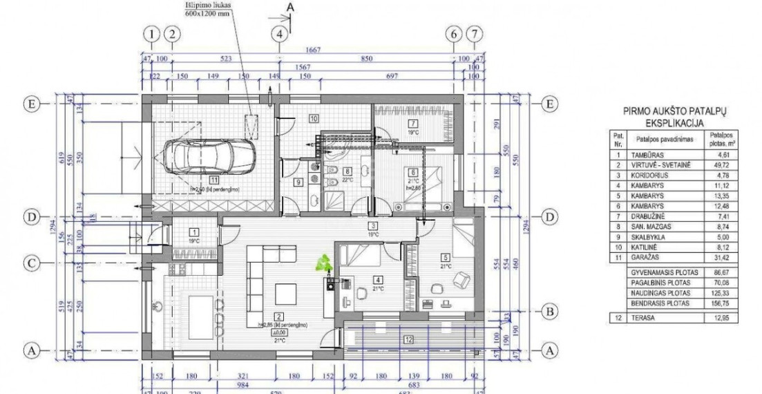 Parduodamas namas Gargždų m., Klaipėdos r. sav., 156 m2 ploto, 1 aukštai 3