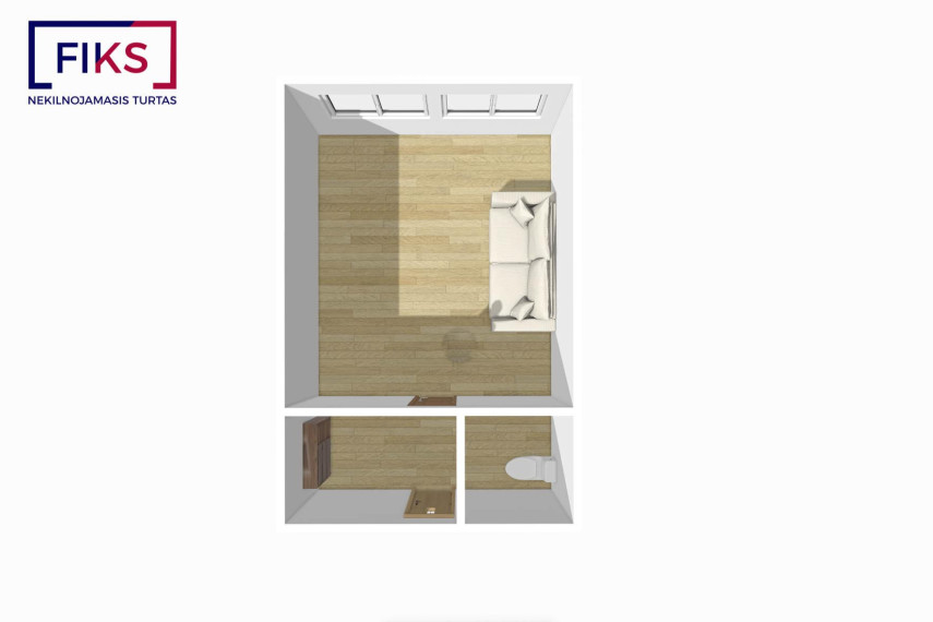 Parduodamas butas Šėtos g., Kėdainių m., Kėdainių r. sav., 22.09 m² ploto 1 kambarys 2