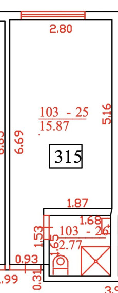 Parduodamas butas Švitrigailos g., Vilniaus m., Vilniaus m. sav., 19 m2 ploto, 1 kambariai 18