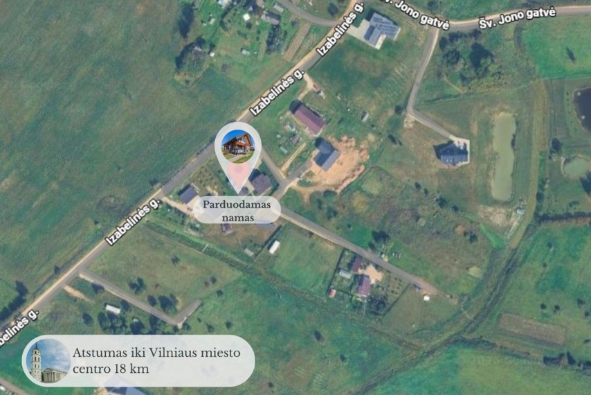 Parduodamas namas Vilniaus r. sav., Izabelinės k., Izabelinės, 133.86 m2 ploto, 2 aukštai 35