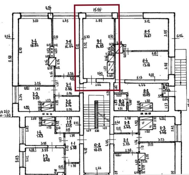 Parduodamas butas Kentraičių k., Šiaulių r. sav., 14.85 m² ploto 1 kambarys 9
