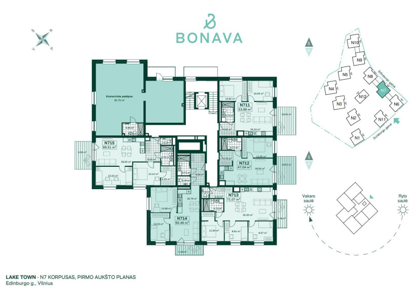 Parduodamos patalpos Edinburgo g., Pašilaičiai, Vilniaus m., Vilniaus m. sav., 97.58 m² ploto 2