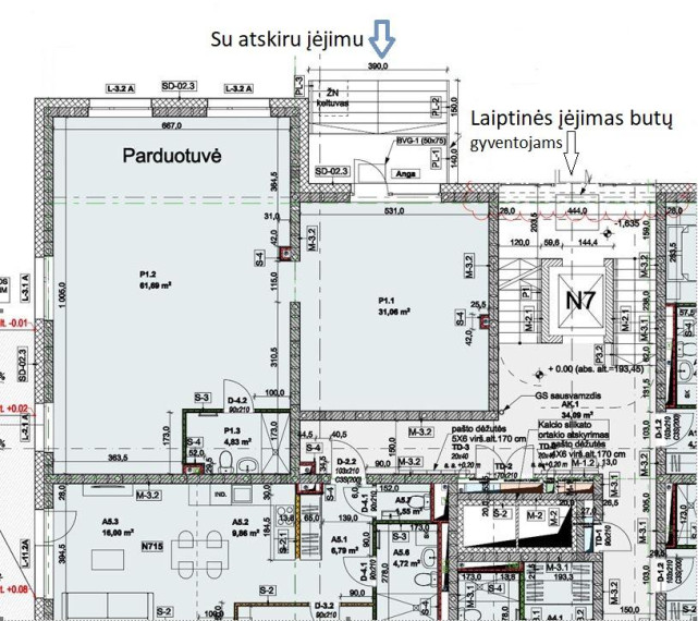 Parduodamos patalpos Edinburgo g., Pašilaičiai, Vilniaus m., Vilniaus m. sav., 97.58 m² ploto 3