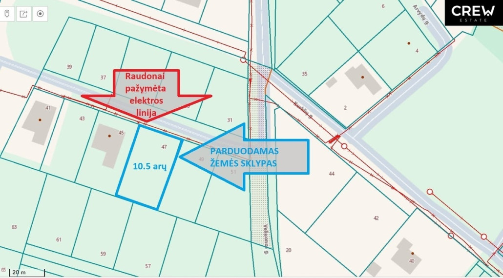 Parduodamas 10.48 a ploto namų valdos sklypas Veliuonos g., Mažuosiuose Gulbinuose, Vilniuje. 15