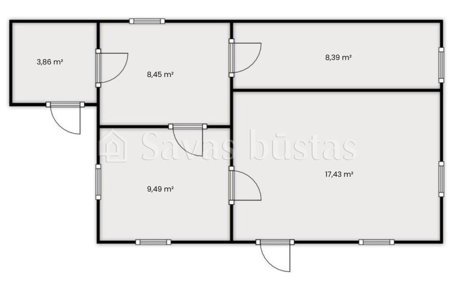 Parduodamas namas Gudmoniškės k., Kelmės r. sav., 47.62 m2 ploto, 1 aukštai 11