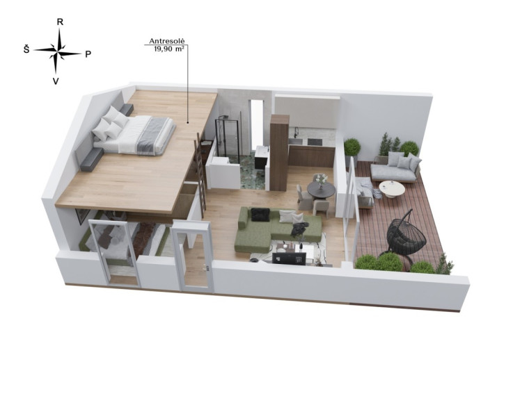 Parduodamas namas Restauratorių g., Drąseikių k., Kauno r. sav., 49.99 m2 ploto, 1 aukštai 24