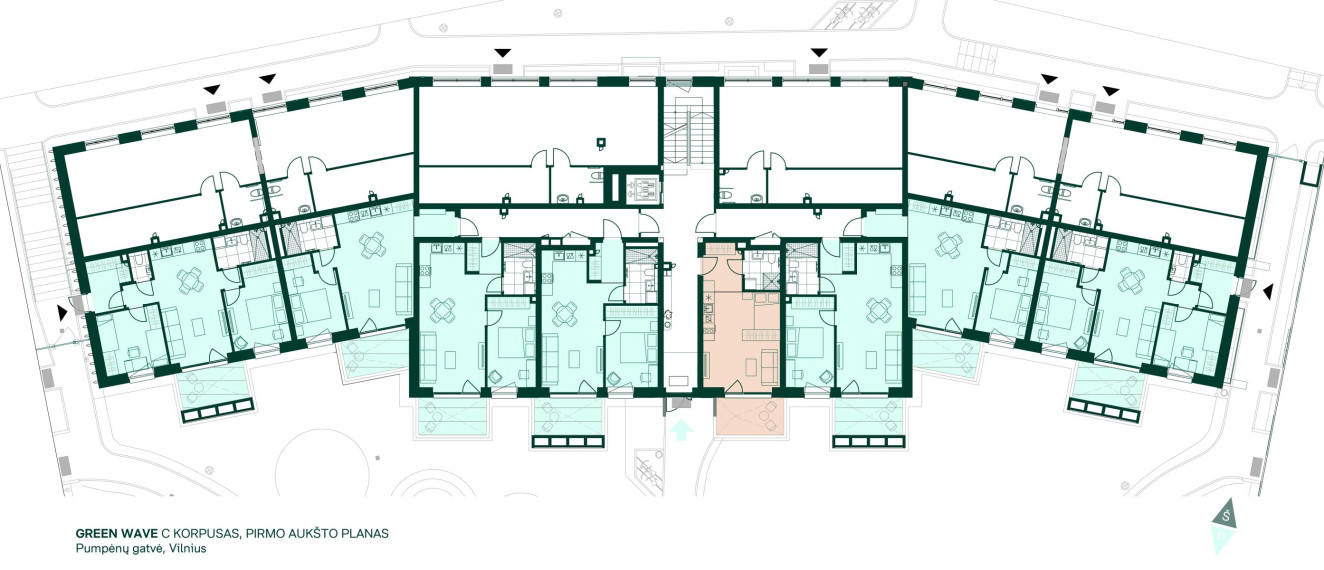 Parduodamas butas Justiniškių g., Pašilaičiai, Vilniaus m., Vilniaus m. sav., 30.78 m² ploto 1 kambarys 3
