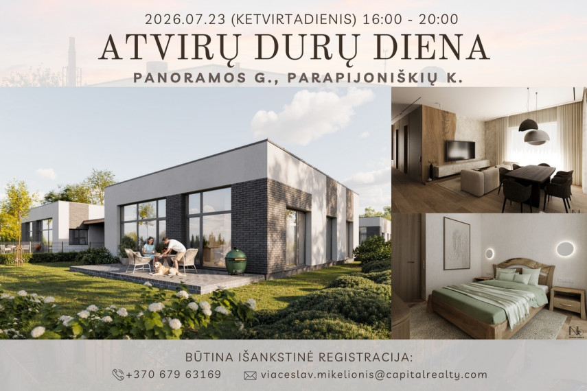 Parduodamas namas Panoramos g., Parapijoniškių k., Vilniaus r. sav., 104 m2 ploto, 1 aukštai 1