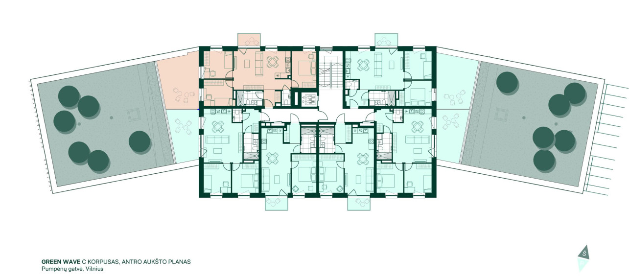 Parduodamas butas Justiniškių g., Pašilaičiai, Vilniaus m., Vilniaus m. sav., 70.33 m² ploto 4 kambariai 3