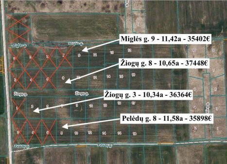 Parduodamas sklypas Miglės g., Ražių k., Kauno r. sav., 11.42 a ploto Parduodamas sklypas Miglės g., Ražių k., Kauno r. sav., 11.42 a ploto