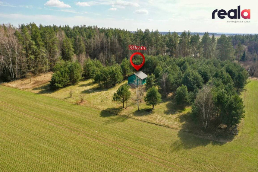 Gamtos apsuptyje parduodamas sklypas, namas bei vizija pušyne,  Svirplionių k., 79 kv.m ploto 7