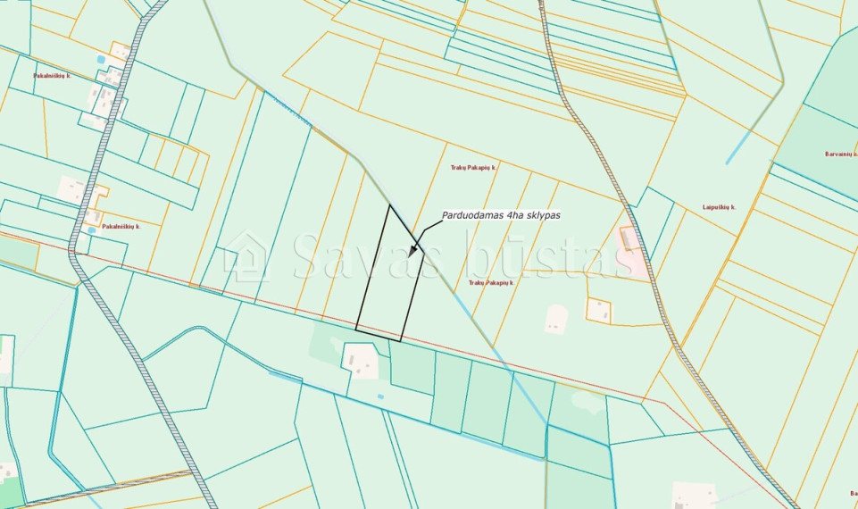 Parduodamas  sklypas Pakalniškių k., Pakruojo r. sav., 606 a ploto 5