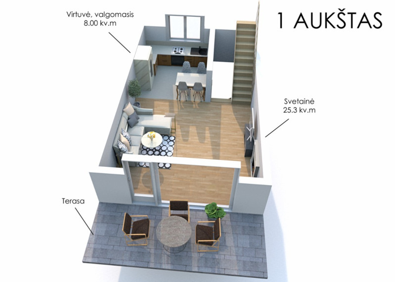 Parduodamas namas Skatulės g., Justiniškės, Vilniaus m., Vilniaus m. sav., 126.66 m2 ploto, 3 aukštai 19