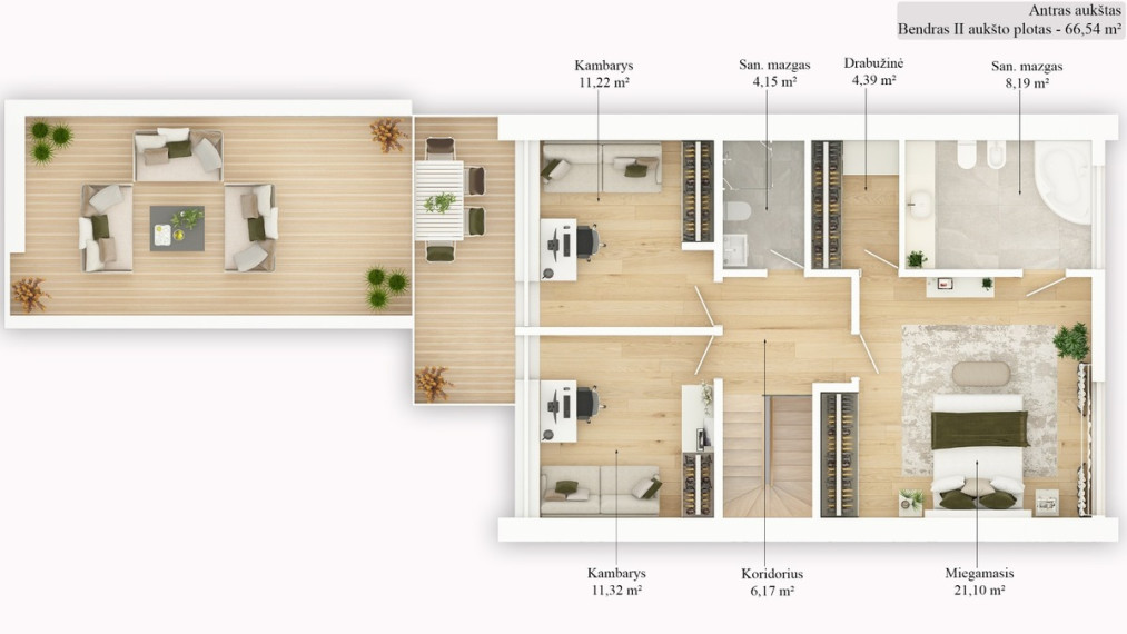 Parduodamas namas Motiejaus Valančiaus g., Bendorių k., Vilniaus r. sav., 157.7 m2 ploto, 2 aukštai 18