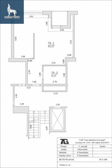 Parduodamas butas Perkūnkiemio g., Pašilaičiai, Vilniaus m., Vilniaus m. sav., 40.44 m2 ploto, 2 kambariai 21