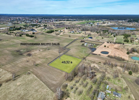 Parduodamas  sklypas Kairėnų k., Vilniaus r. sav., 49.32 a ploto