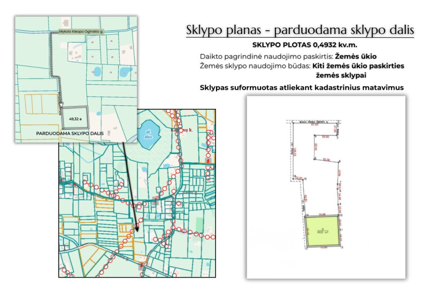 Parduodamas  sklypas Kairėnų k., Vilniaus r. sav., 49.32 a ploto 3