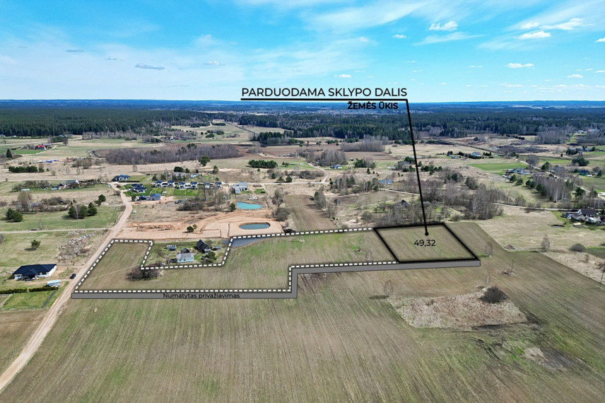 Parduodamas  sklypas Kairėnų k., Vilniaus r. sav., 49.32 a ploto 9