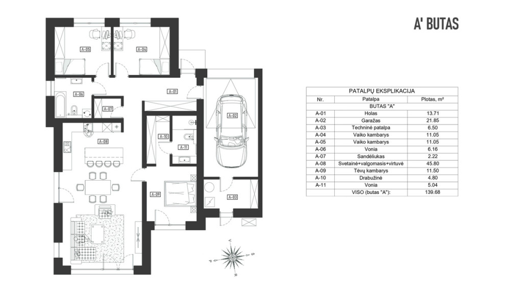 Parduodamas namas Kalvų g., Papiškių k., Vilniaus r. sav., 140.00 m² ploto 4 kambariai 9