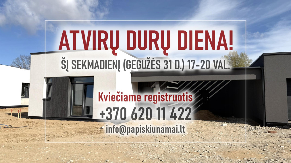 Parduodamas namas Kalvų g., Papiškių k., Vilniaus r. sav., 126 m2 ploto, 1 aukštai 4